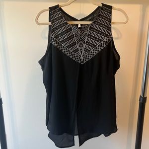 Black Tank Blouse